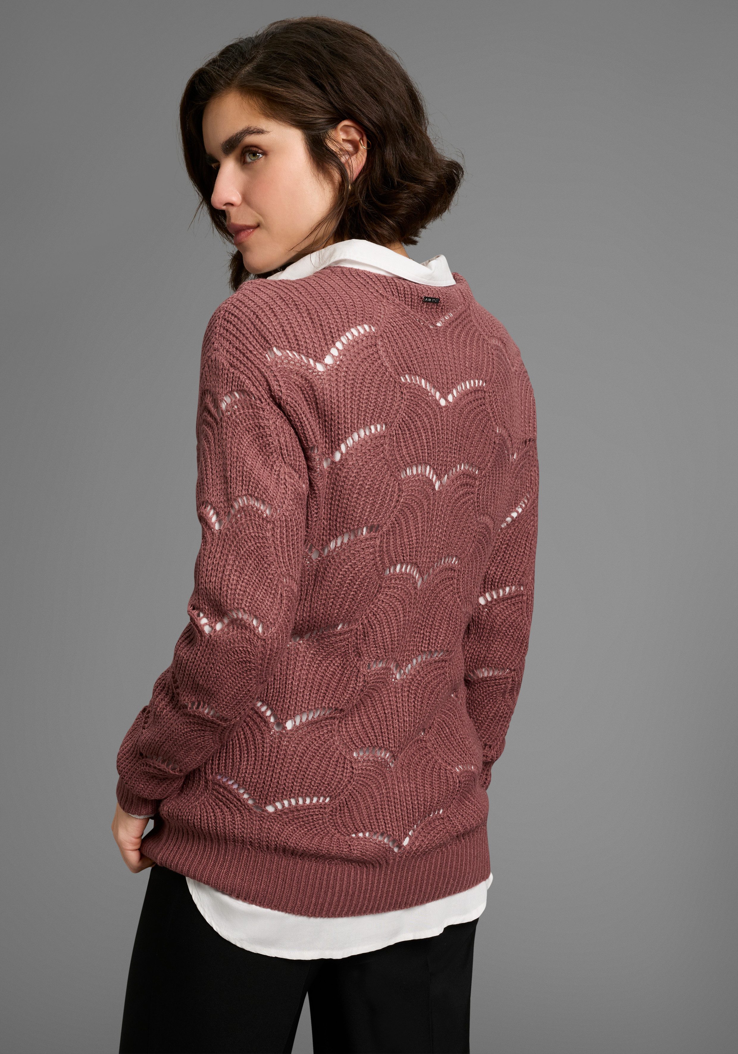 Laura Scott Strickpullover mit modischem Strickmuster günstig online kaufen