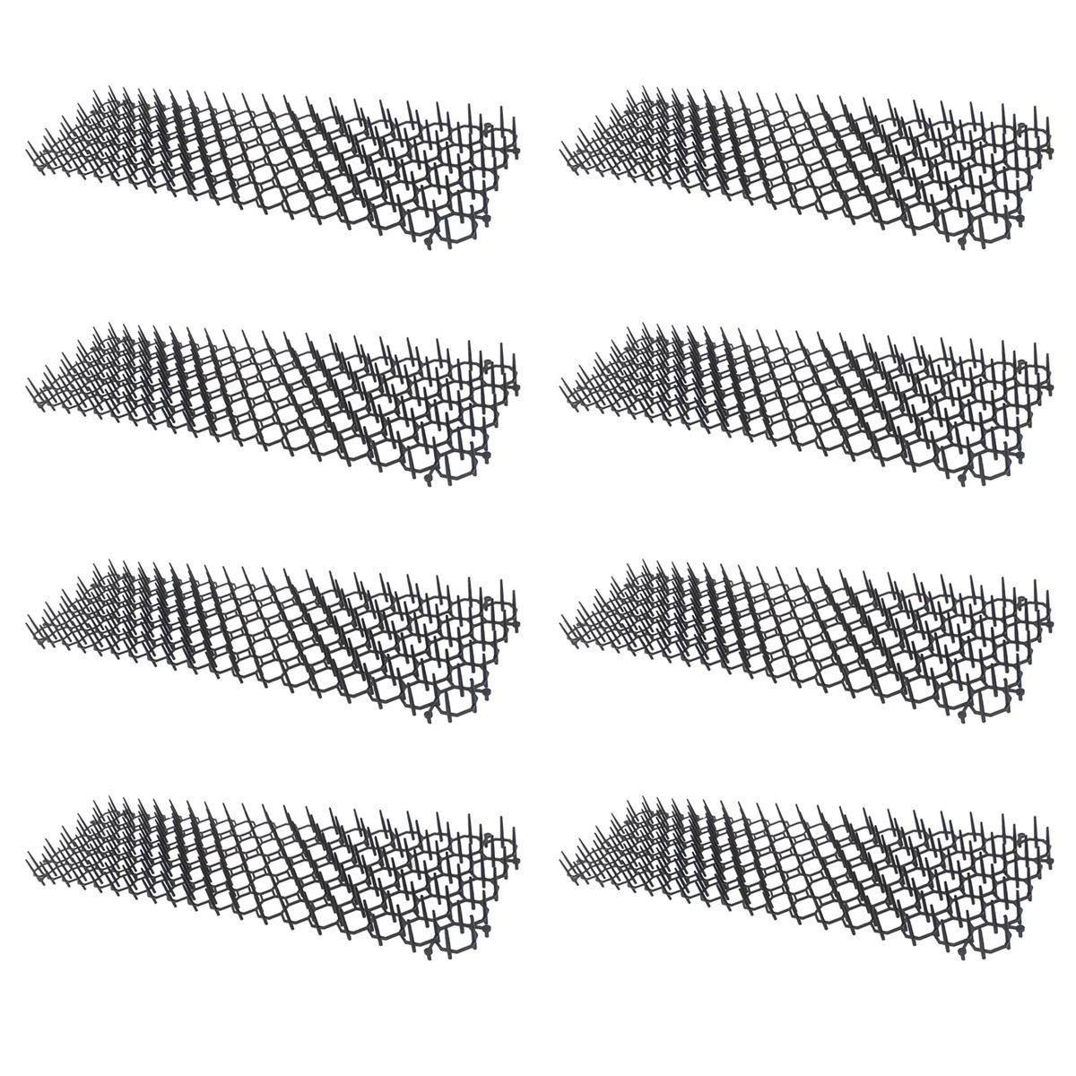 varivendo Marder-Schutzgitter 4 x Tier Abwehrmatte (8 Stück), 50x13x3 cm, Set, 8-St., Tier-Abwehrmatten, Tierabwehr Katzenabwehr Dornengitter Marderabwehr Tierschreck