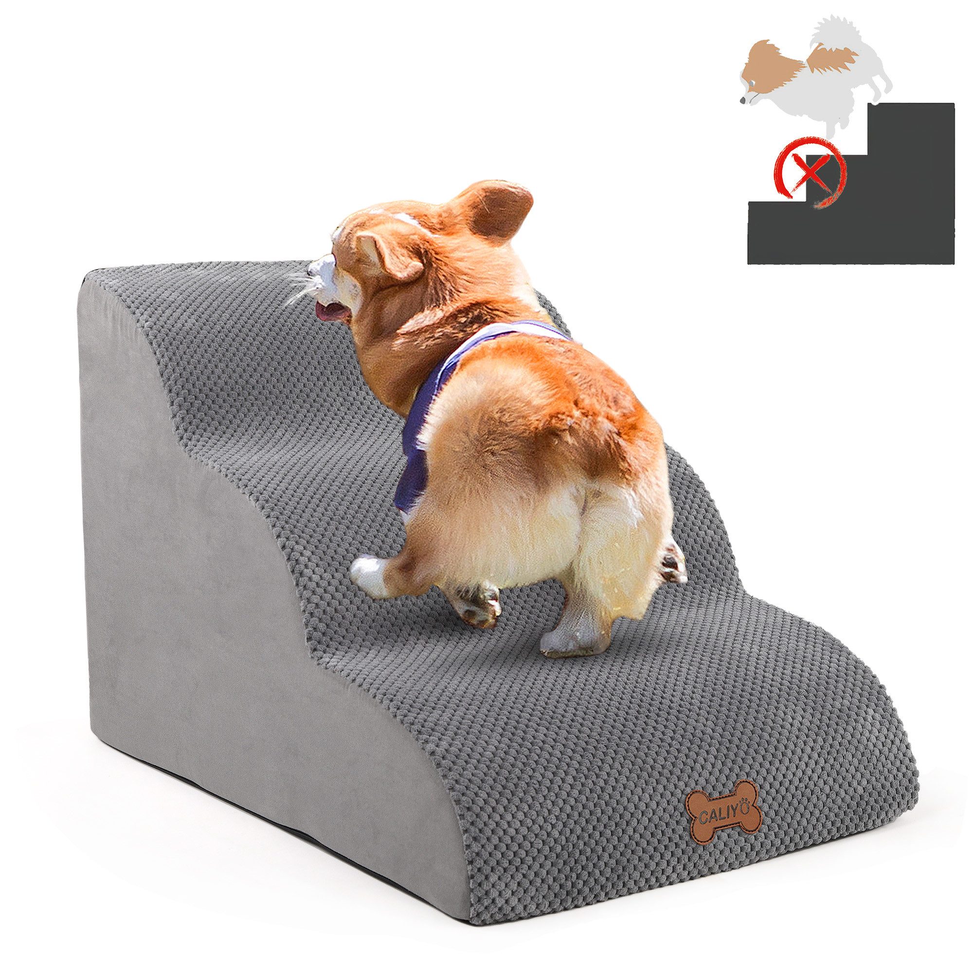 CALIYO Hunderampe Hundetreppe 2 Stufen rutschfest günstig online kaufen
