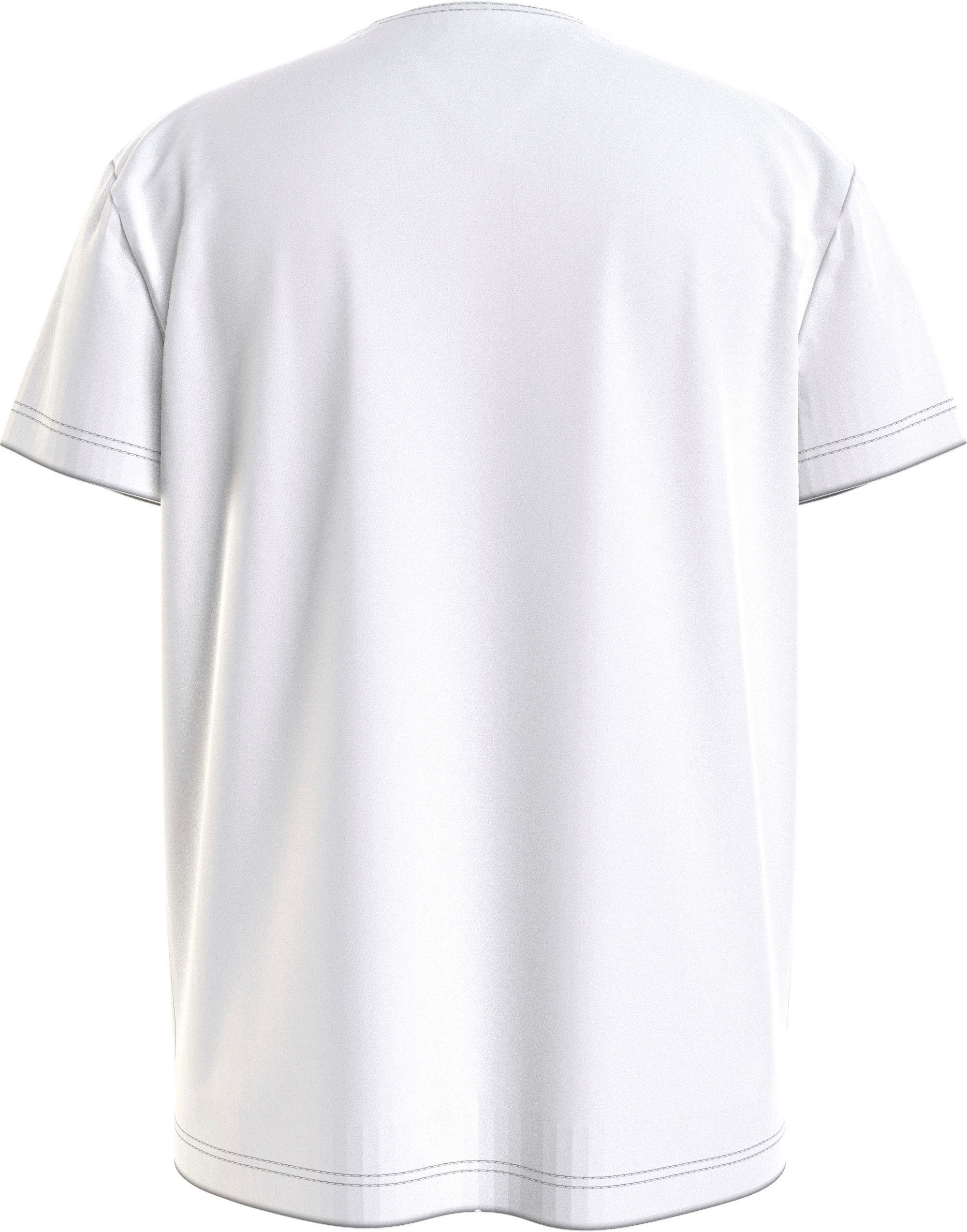 Tommy Hilfiger Underwear Kurzarmshirt 2-tlg., Hilfiger 2er-Pack) Logo-Stickerei mit Sky/White Tommy Desert (Set