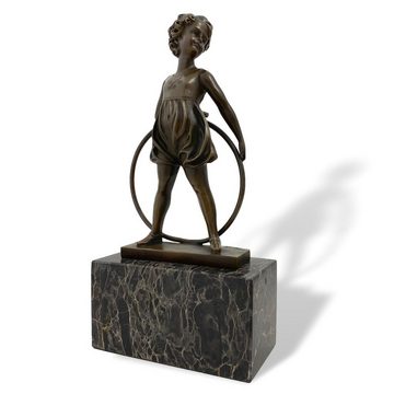 Aubaho Skulptur Bronze nach Ferdinand Preiss Mädchen Turnerin Skulptur Figur Art Deko