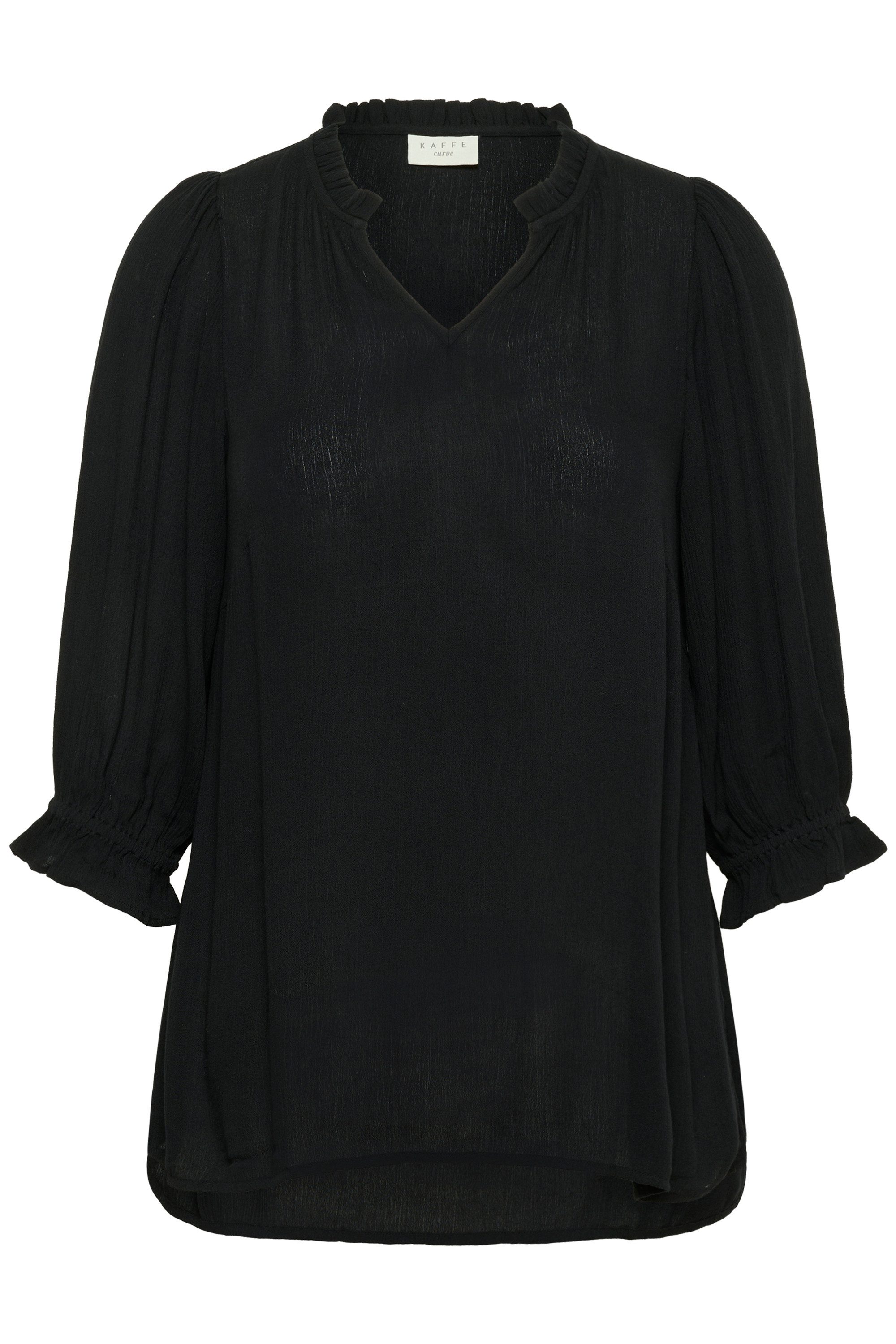 KAFFE Curve Langarmbluse Halblange Ärmel KCkiv Große Größen günstig online kaufen
