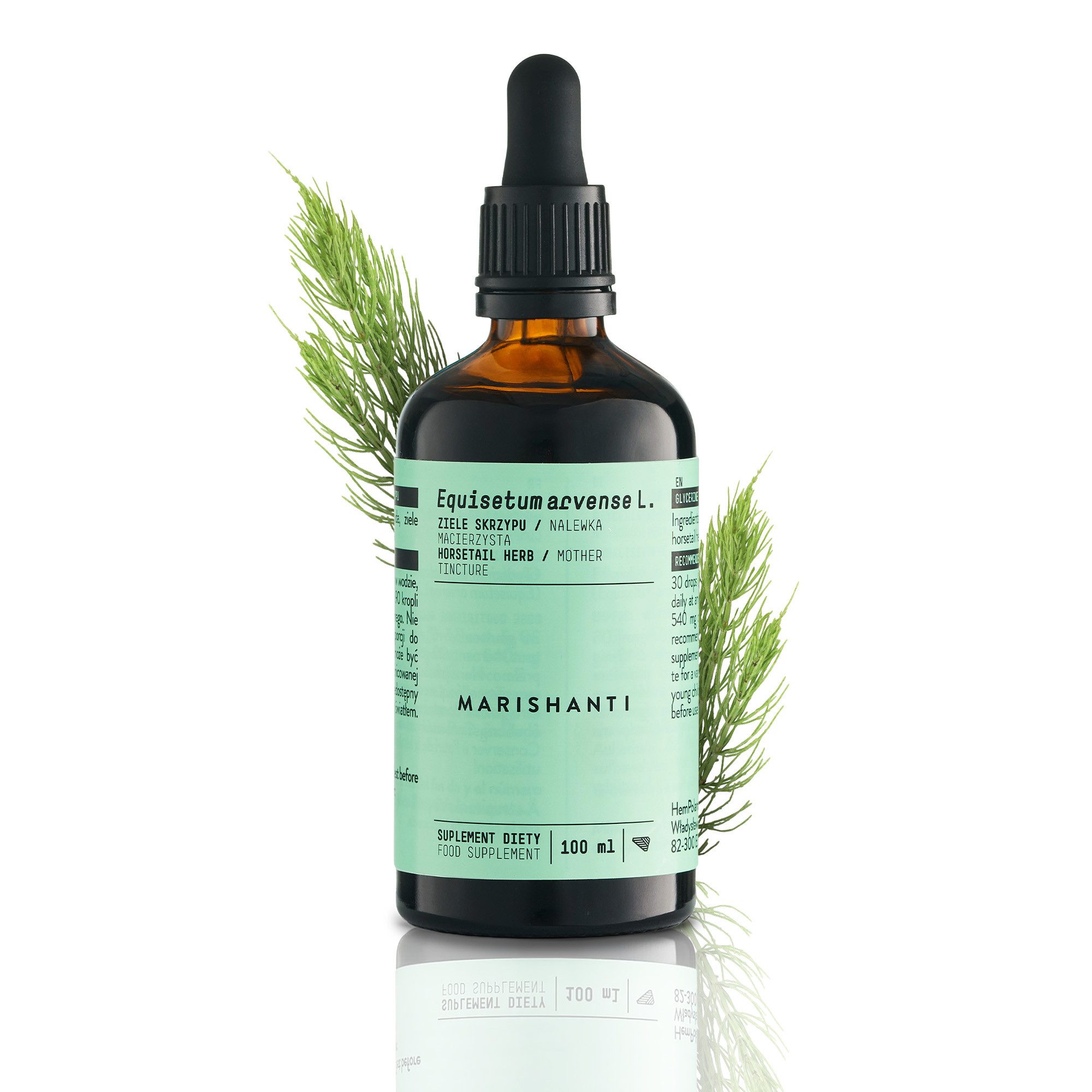 MARISHANTI Schachtelhalm Extrakt – alkoholfreie Tropfen, als pflanzliche Tinktur aus (Equisetum arvense) à 100 ml, – Vegan