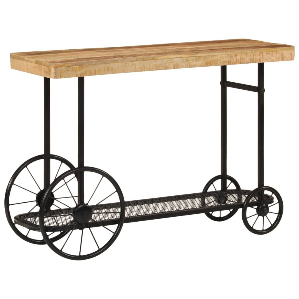 vidaXL Beistelltisch Konsolentisch 112x36x76 cm Massivholz und Eisen