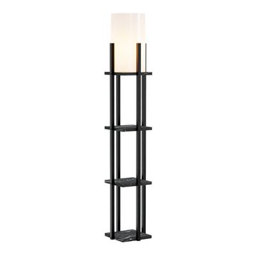 lux.pro Stehlampe, ohne Leuchtmittel, »Stourbridge« mit Ablagen 25x25x130 cm Marmor-Optik schwarz