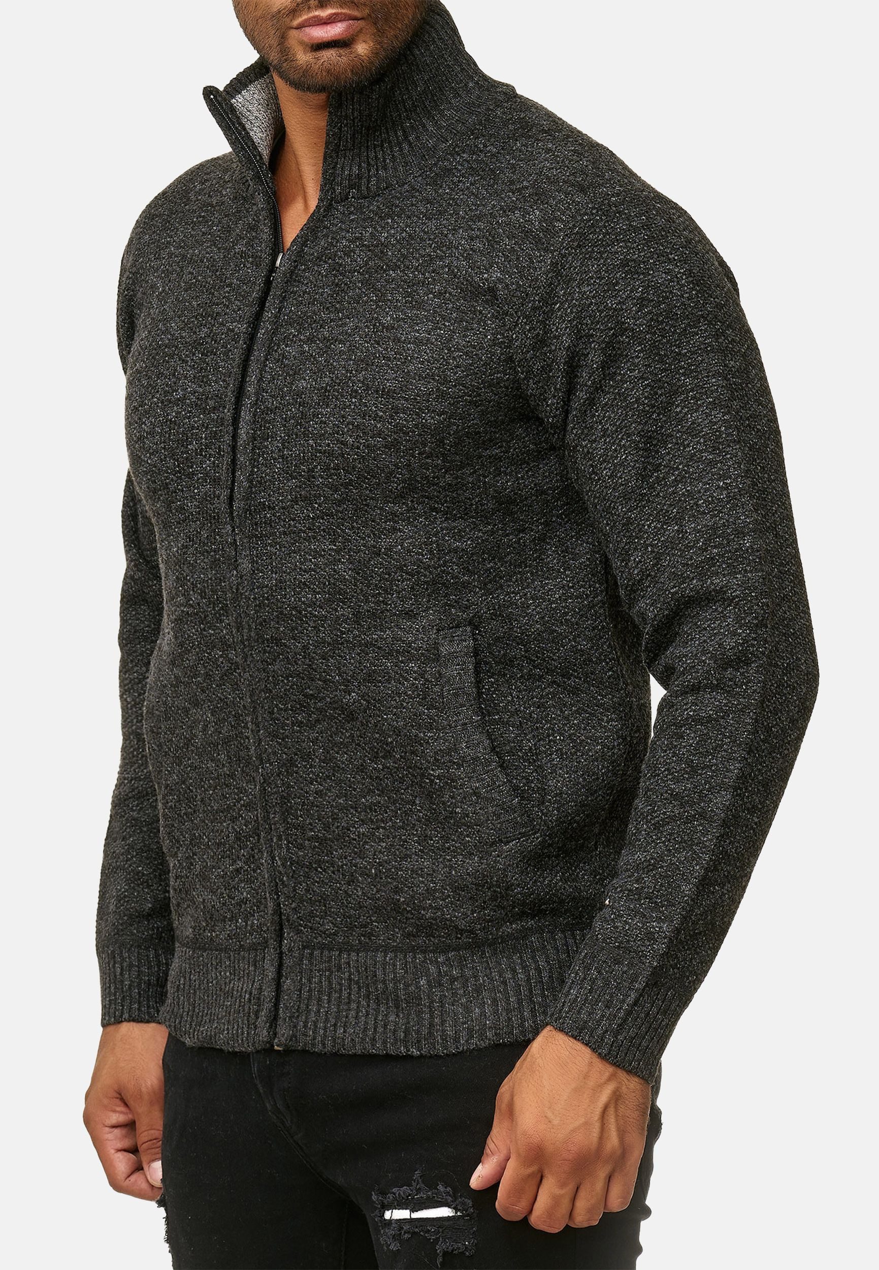 Max Men Cardigan Cardigan mit Stehkragen Strickjacke mit Design REECE