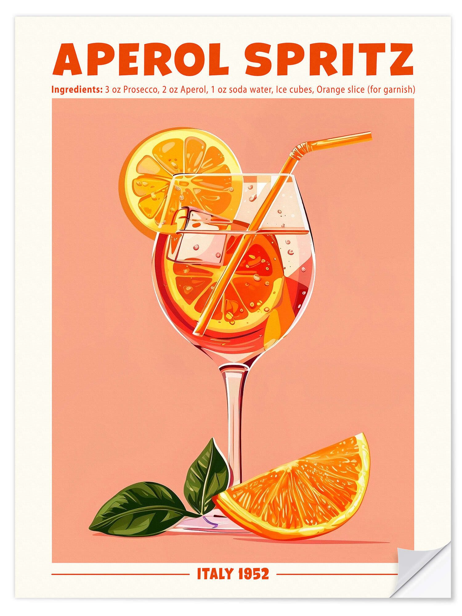 Posterlounge Wandbild Aperol Spritz, Italien 1952, günstig online kaufen