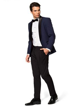 Opposuits Partyanzug Tuxedo Midnight Blue, Oberstylisches Smoking Anzug in dunklem Blau