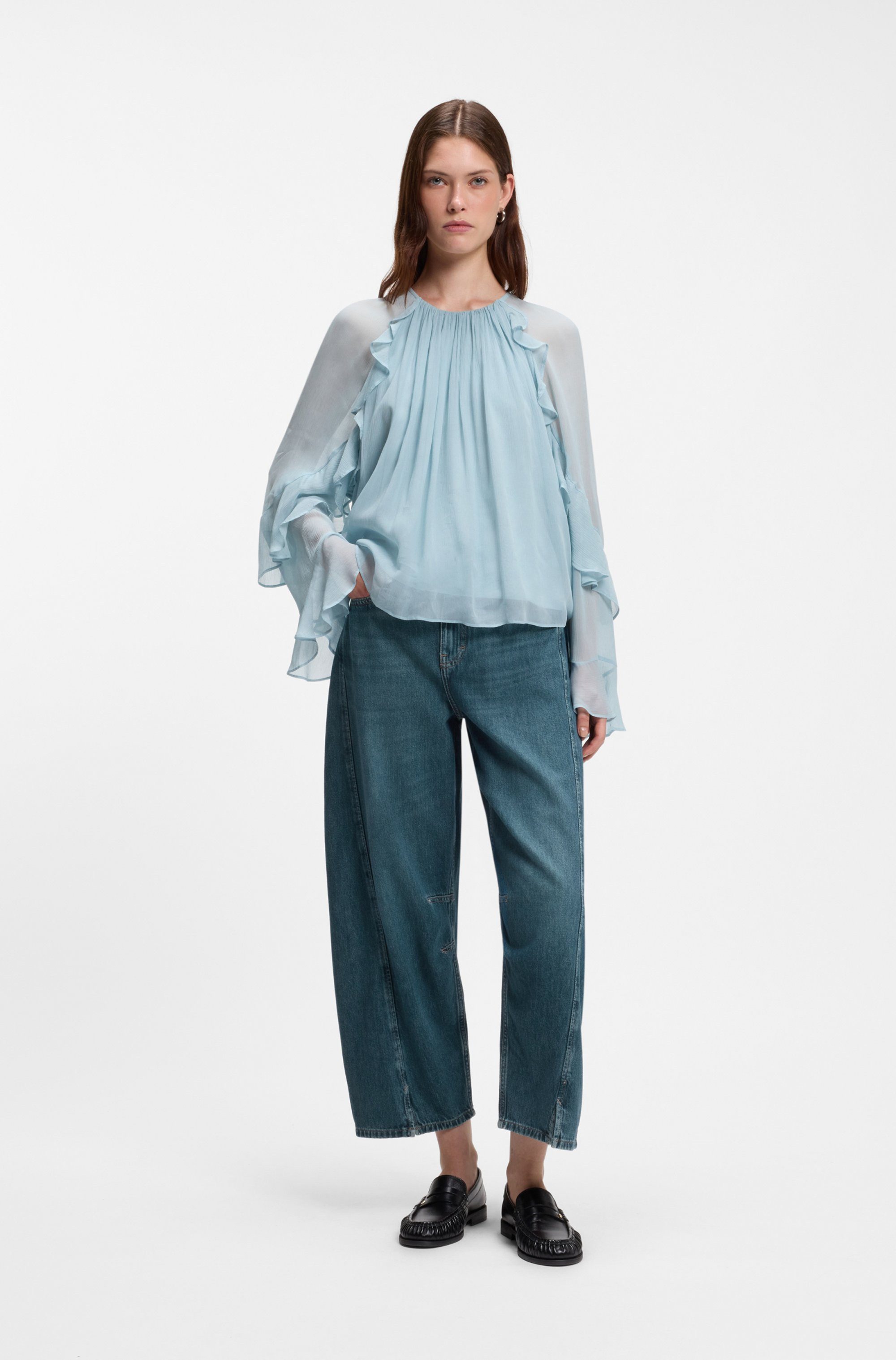 BOSS ORANGE High-waist-Jeans DIANA HR C Premium Damenmode im Balloon Fit, Baumwoll-Denim