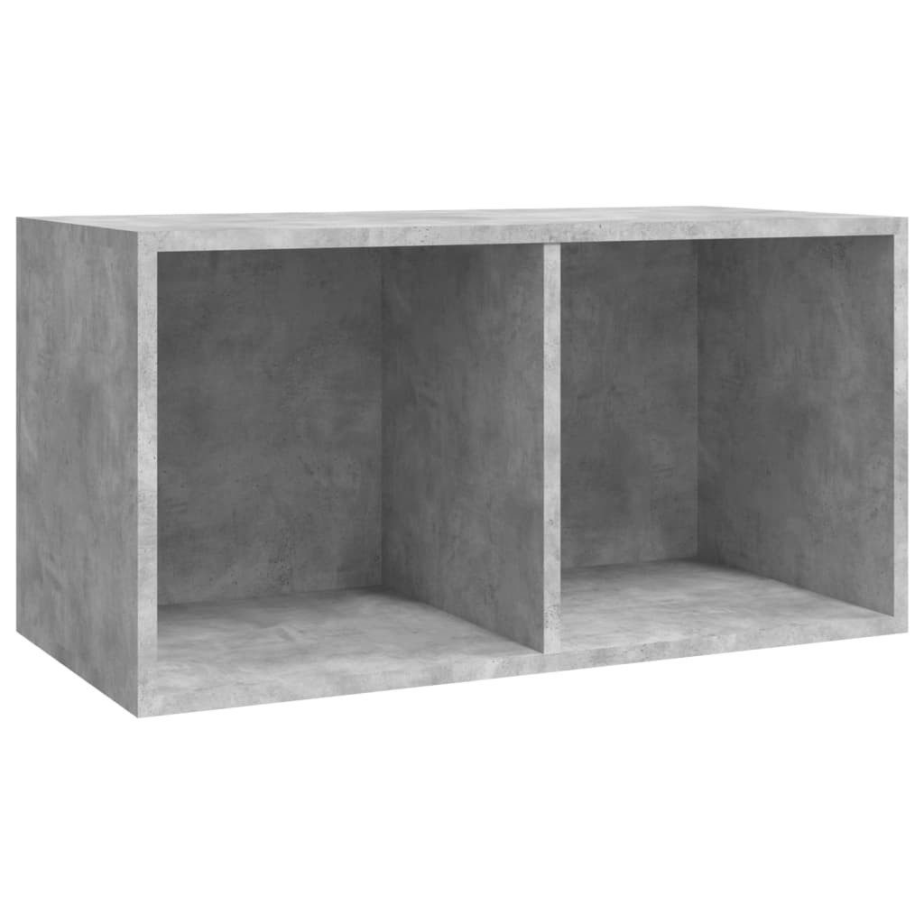vidaXL Aufbewahrungsbox, Schallplatten-Ordnungsbox Betongrau 71x34x36 cm
