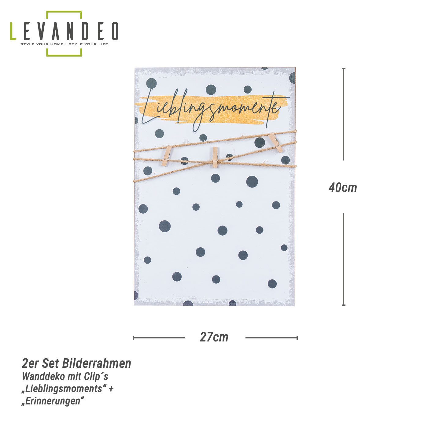 Levandeo® Bilderrahmen Collage, 2er Set Deko günstig online kaufen
