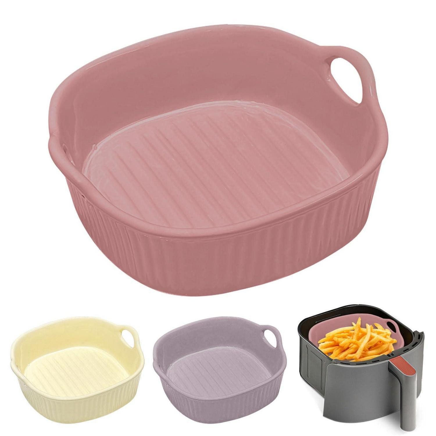 LuxusKollektion Auflaufform Auflaufform Rund Keramik Rosa 18.5x16.5x5.5cm, Keramik, (1-St)