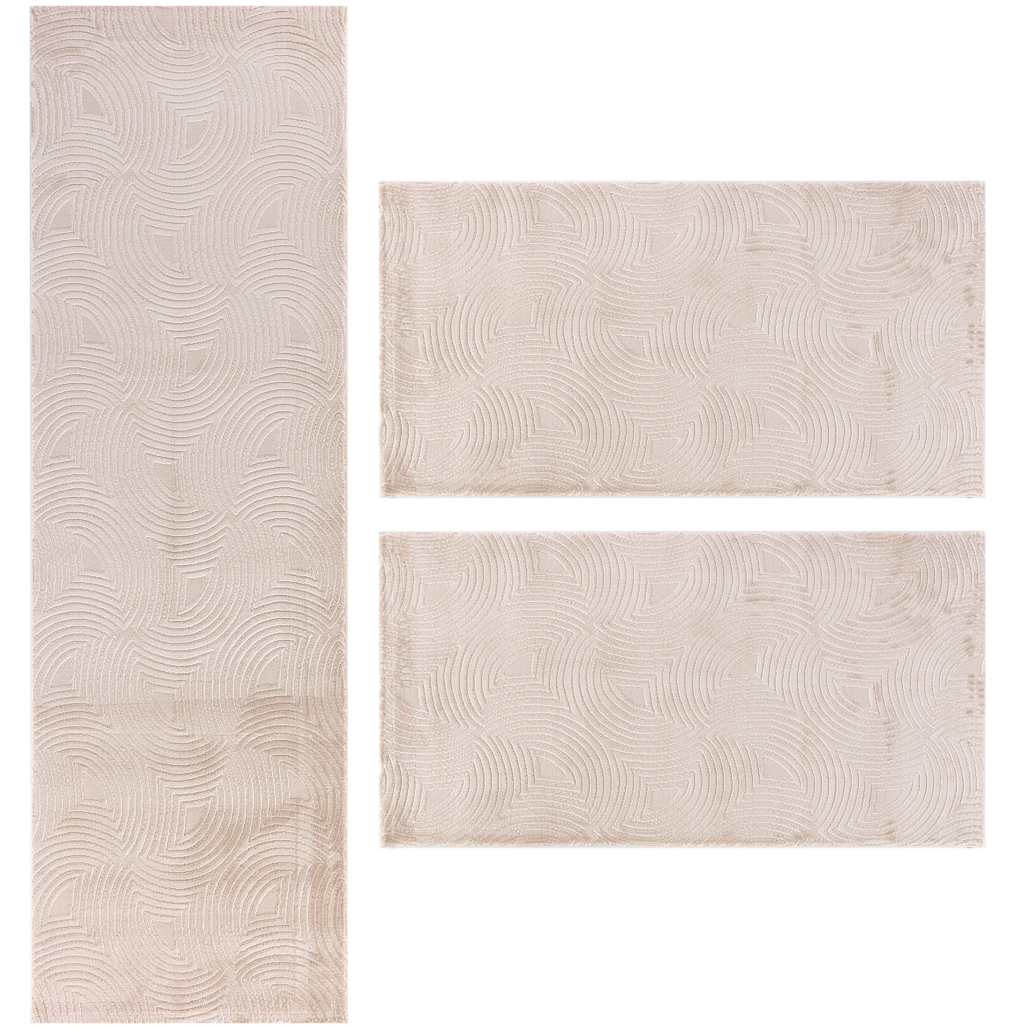 Carpettex Kurzflor-Bettumrandung Skandinavisches Boho Muster, Höhe 12 mm, ( günstig online kaufen