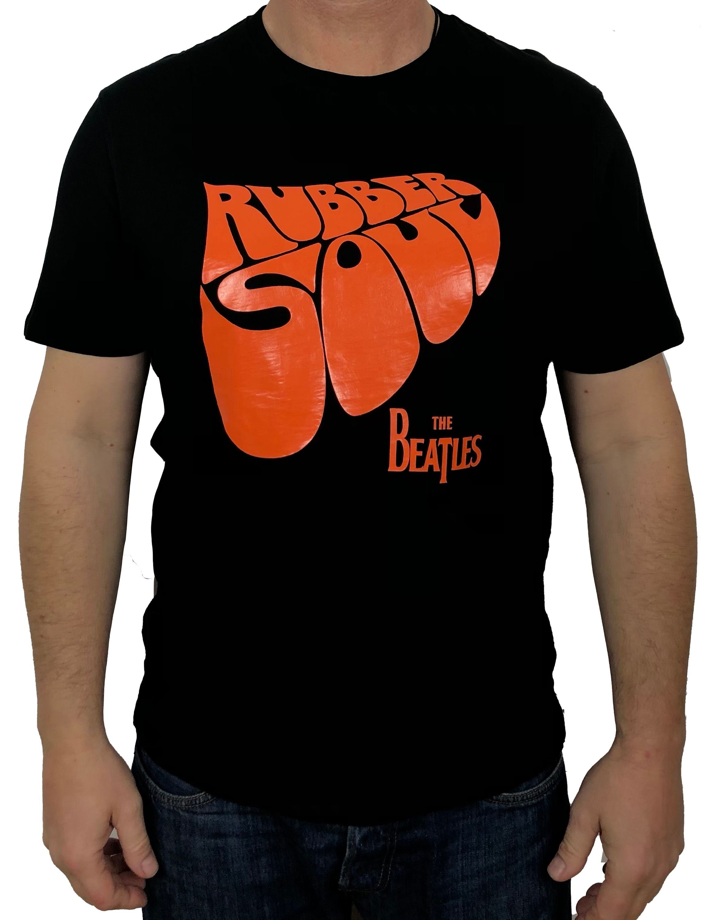 The 1-tlg., (Stück, mit T-Shirt "Rubber Soul"/GOTS Stück) Beatles Frontprint