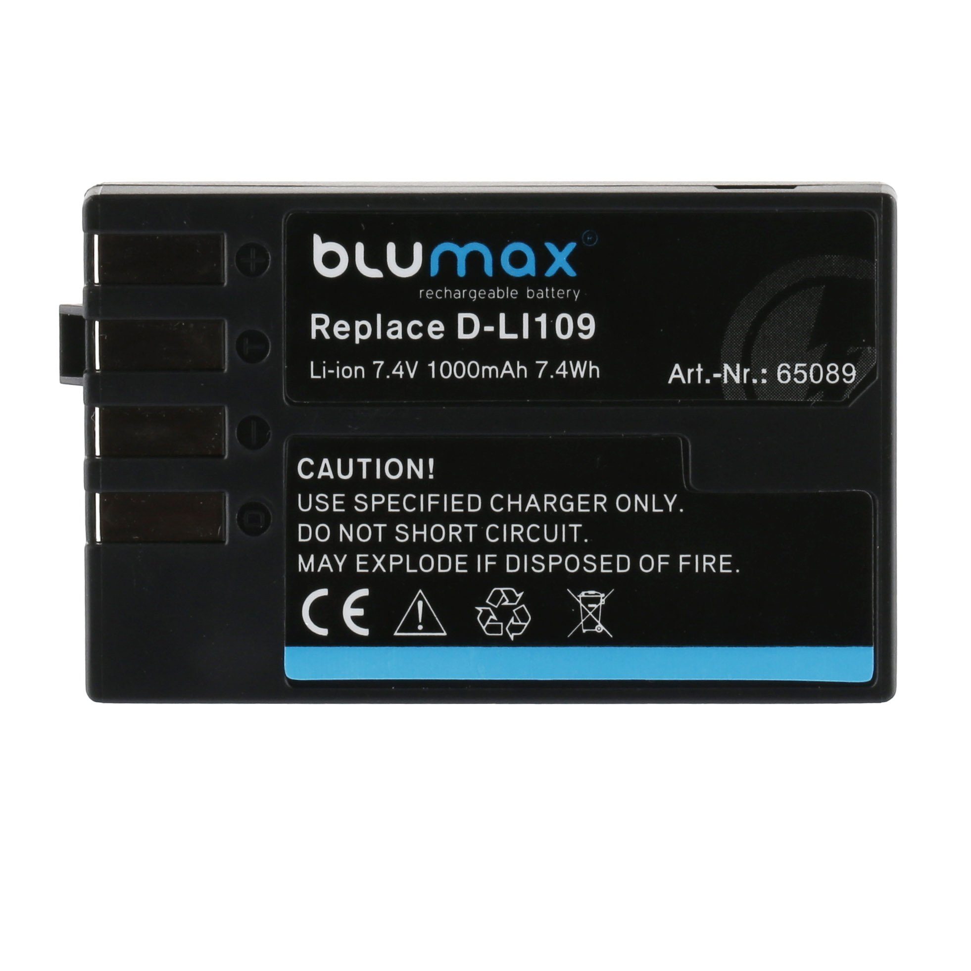 2x mAh Kamera-Akku D-Li109 1000 Blumax