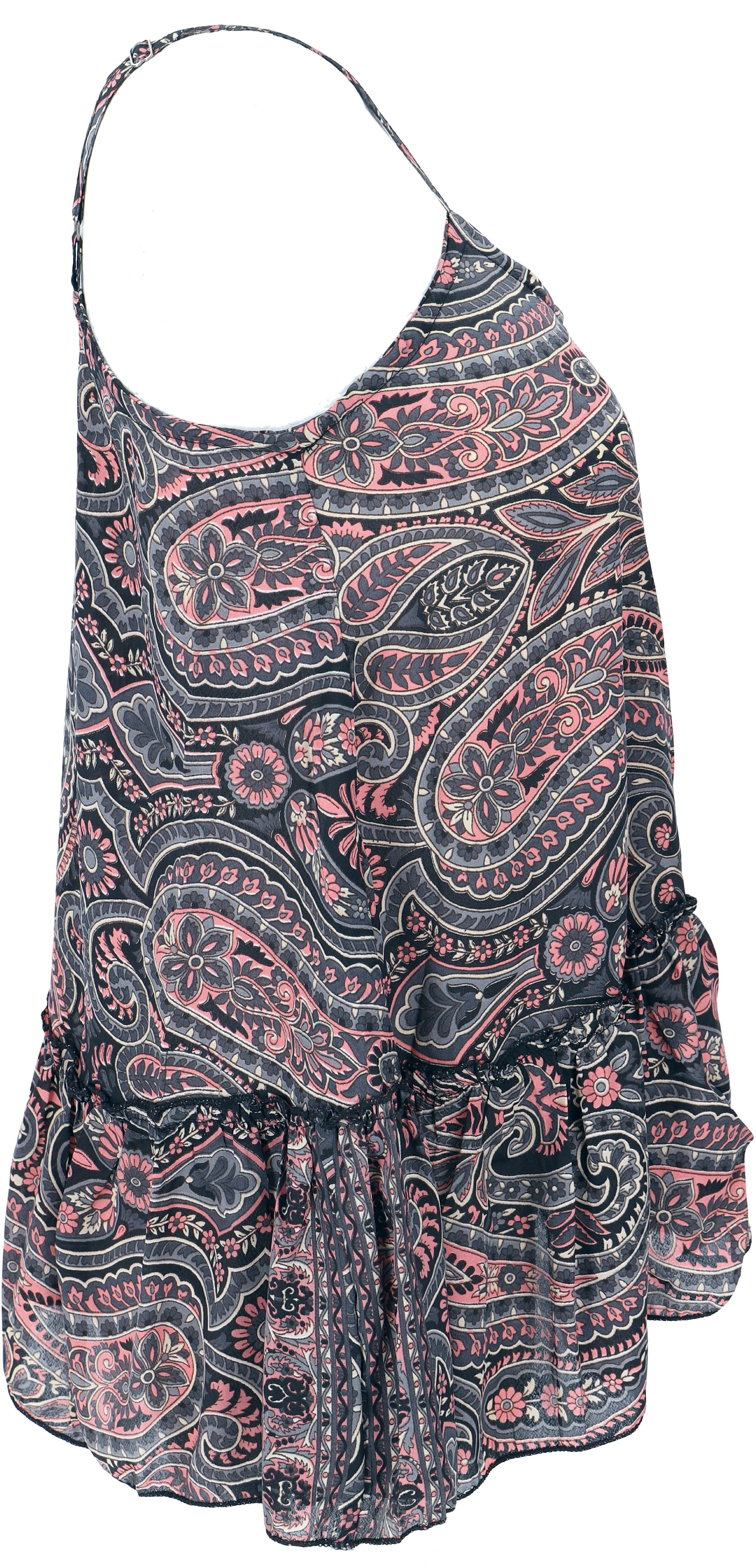Guru-Shop T-Shirt Seidiges Boho Trägertop, luftiges Top, lockeres.. Festival, Ethno Style, alternative Bekleidung – Bild 2 von 4