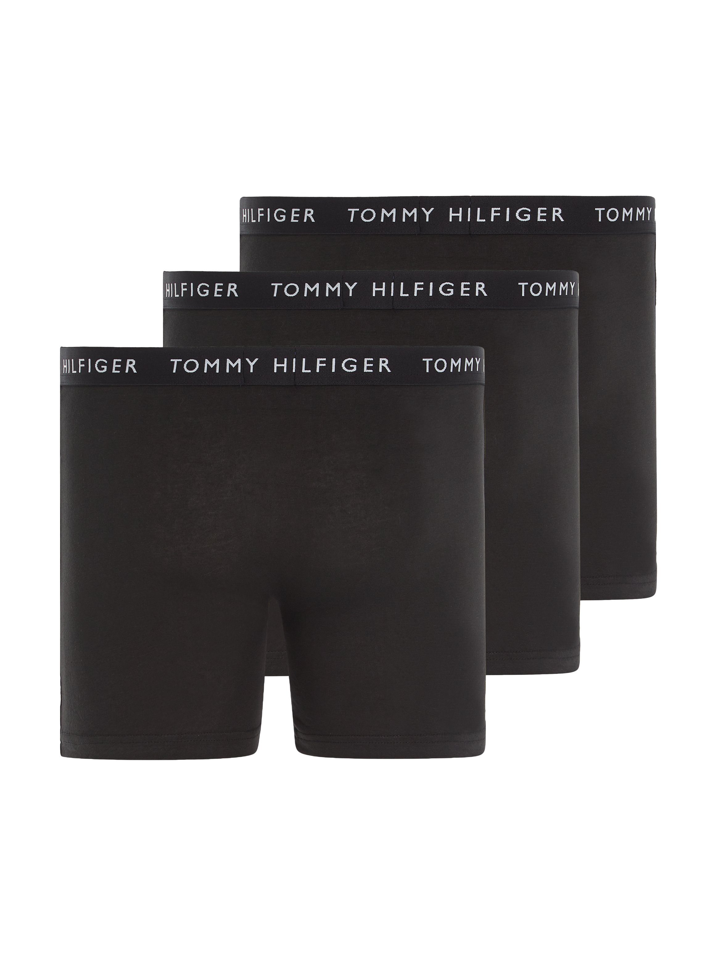 Tommy Hilfiger Underwear mit schwarz, Wäschebund 3er-Pack) (Packung, schwarz, schwarz Boxer