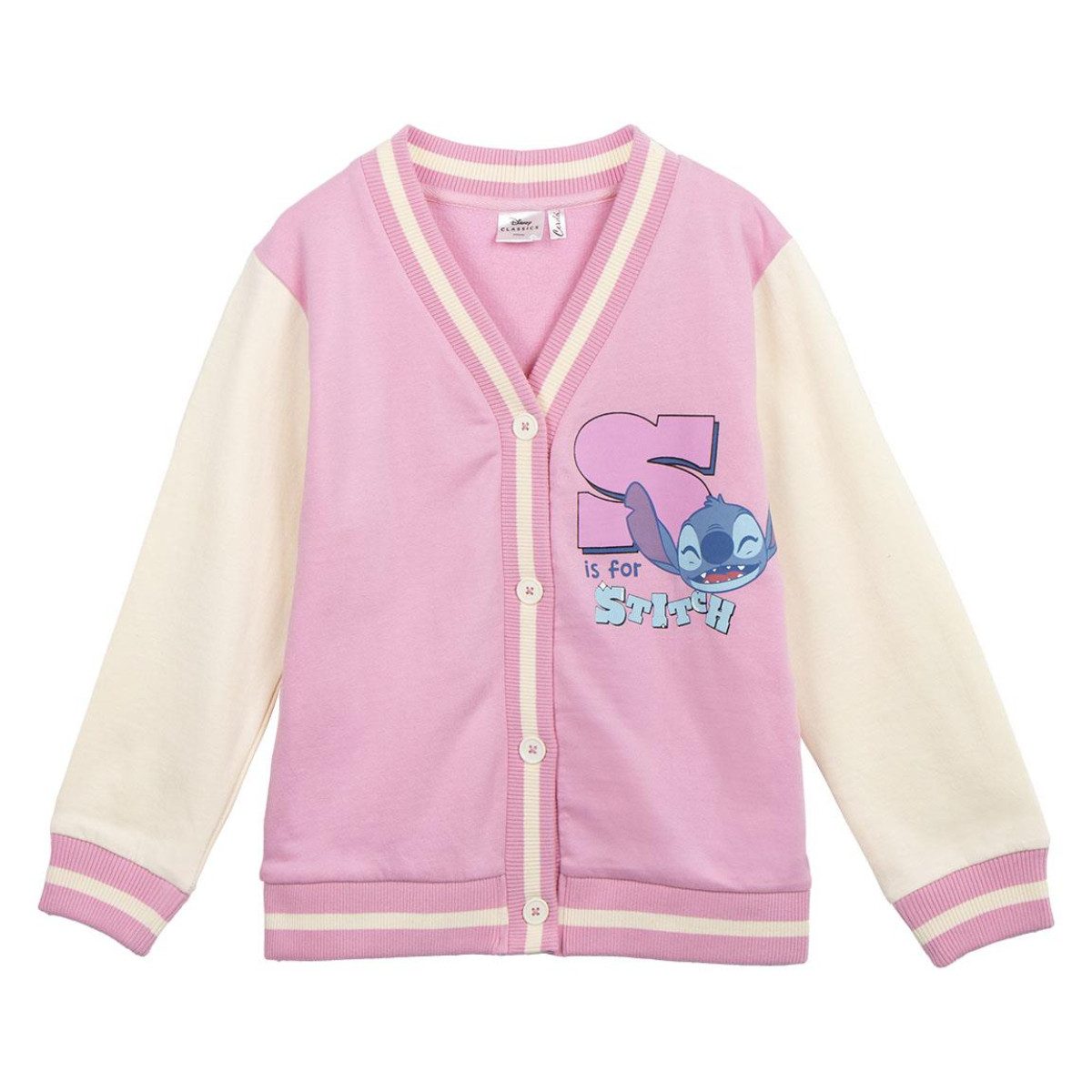 Cerda Collegejacke Disney Stitch Baseballjacke – Kinderjacke aus 100 % Baumwolle