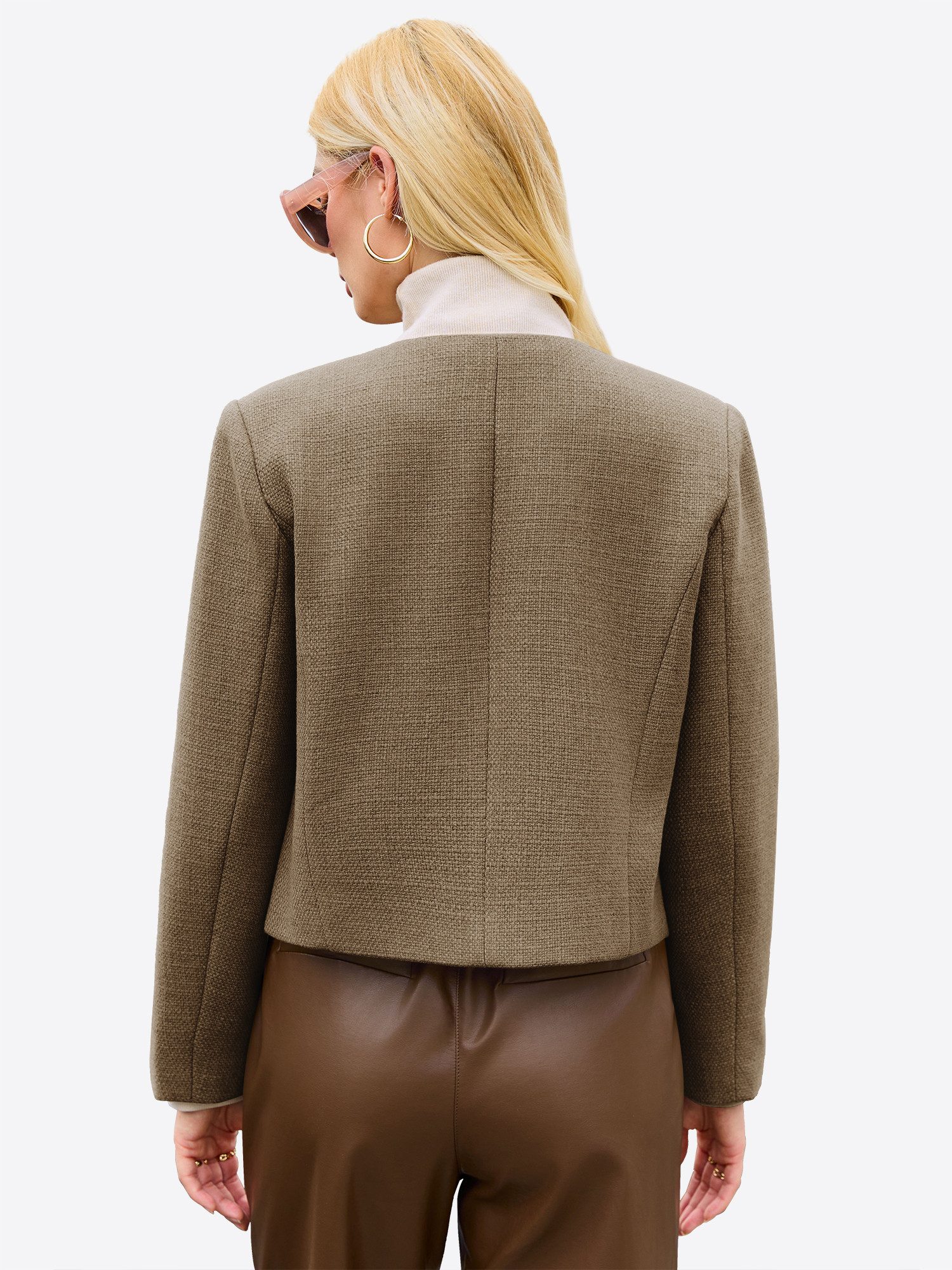 Imily Bela Kurzmantel Damen Button-Kurzjacke Coat (Packung, 1-tlg., 1per-Pa günstig online kaufen