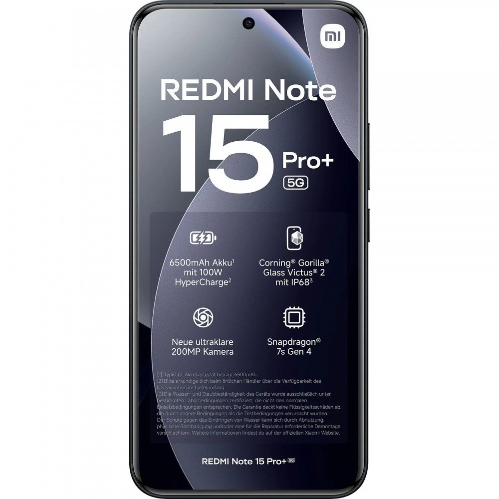 Xiaomi Redmi Note 15 Pro+ 5G 512 GB / 12 GB - Smartphone - midnight black Smartphone (6,83 Zoll, 512 GB Speicherplatz) – Bild 2 von 5