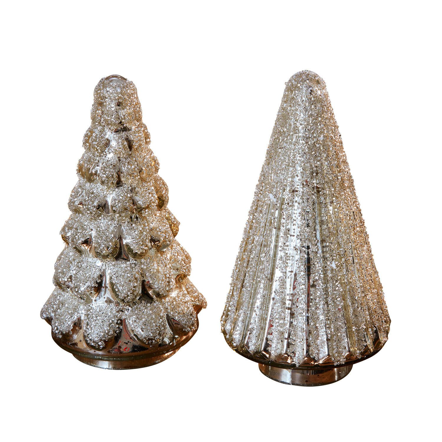 Mirabeau Weihnachtsfigur Deko-Baum 2er Set Domélys silber (2er Set, 2er Set günstig online kaufen