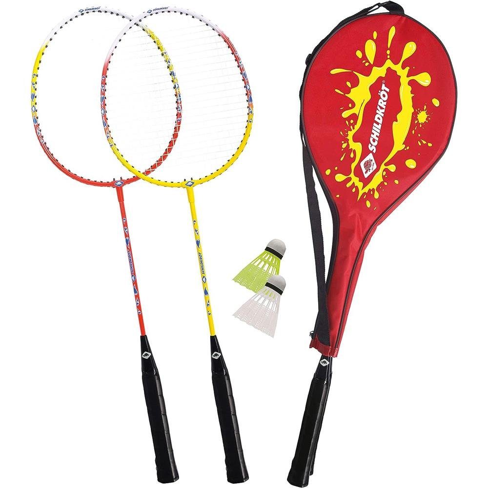 Schildkröt Badmintonschläger Federball-Set für 2 Spieler, 2 Schläger 2 Bälle mit Tragetasche