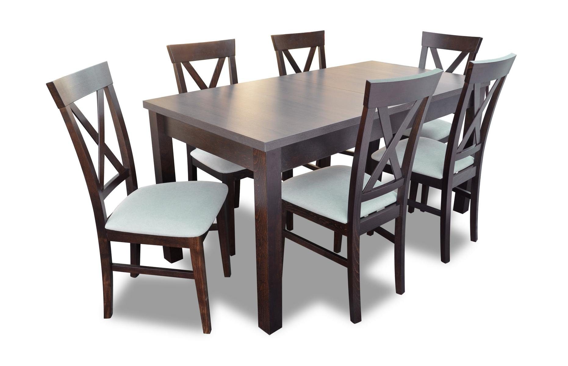 7tlg. Stuhl Stuhlgruppe Essgruppe, Tisch Set Esstisch JVmoebel Möbel Komplette Garnitur Antik Stil