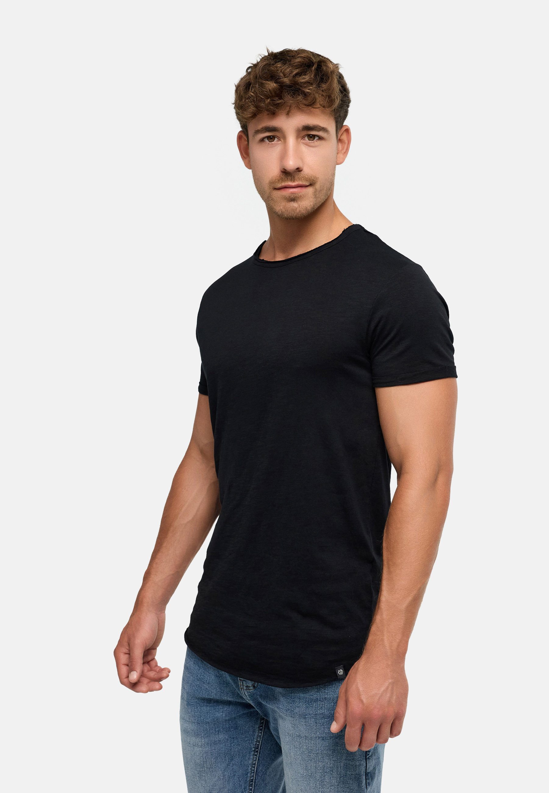 INDICODE T-Shirt Herren Willbur Tee Shirt Tee Herrenshirt mit Rundhalsausschnitt, 100% Baumwolle – Bild 5 von 5