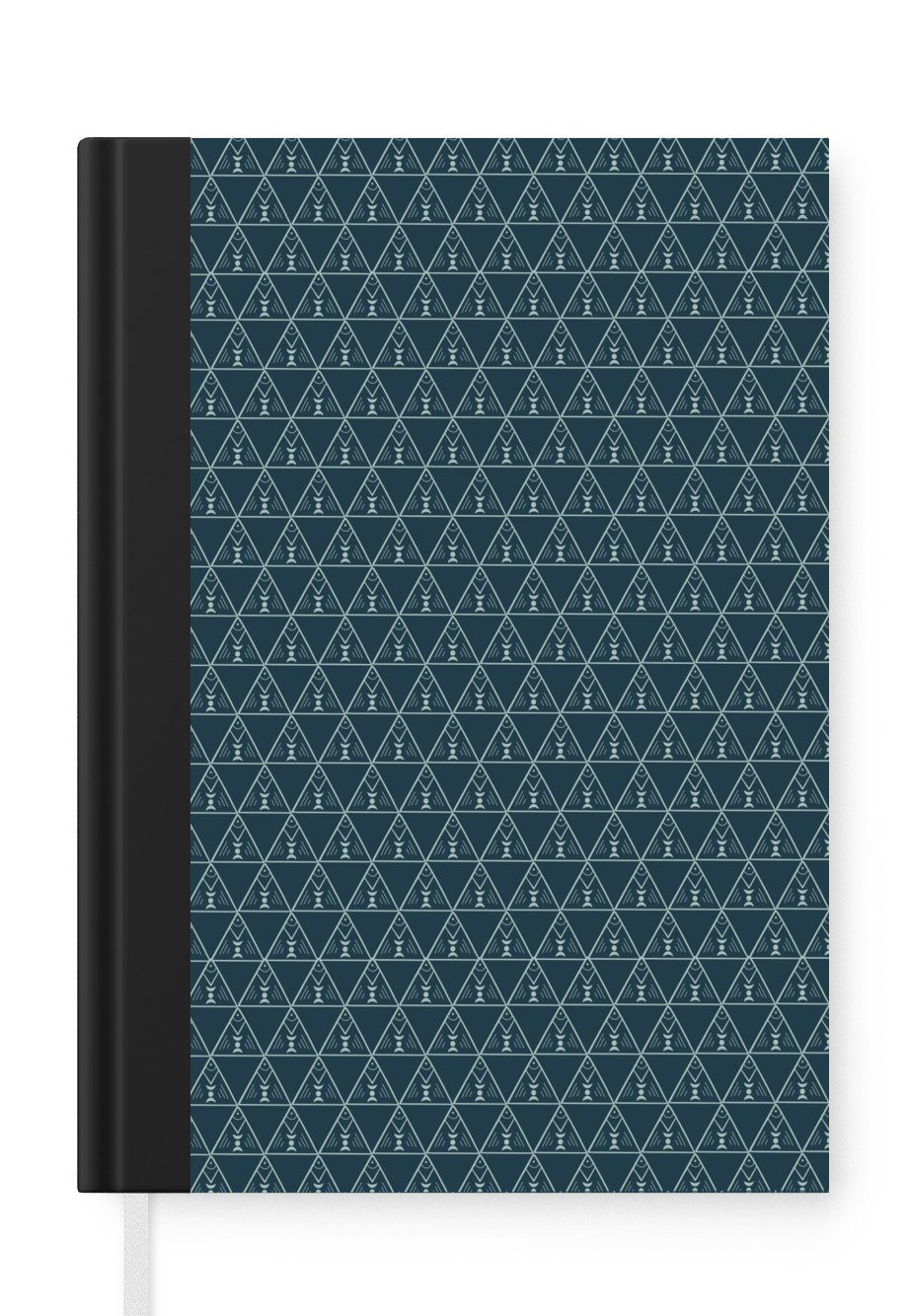 MuchoWow Notizbuch Design - Jungen - Dreieck - Kind, Journal, Merkzettel, Tagebuch, Notizheft, A5, 98 Seiten, Haushaltsbuch