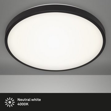 Briloner Leuchten LED Deckenleuchte 3455-215, LED fest verbaut, Neutralweiß, IP20, schwarz-weiß, 38,5 cm