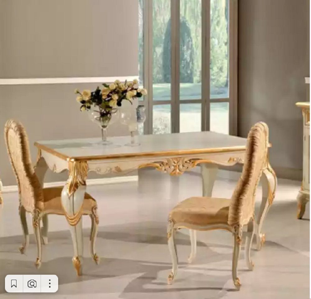 Spiegel), + 4x Esstisch Stühlen Set + Italy Stühle Essgruppe Holz Nur Made Esszimmer in Esstisch + Sideboard 8tlg., JVmoebel (8-St., + 4x Beige Esszimmer-Set Vitrine