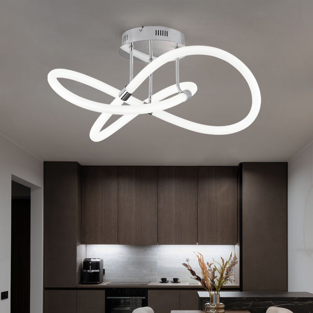 etc-shop LED dimmbar Wohnzimmelampe Deckenlampe Deckenleuchte Warmweiß, fest Deckenleuchte, verbaut, LED LED-Leuchtmittel