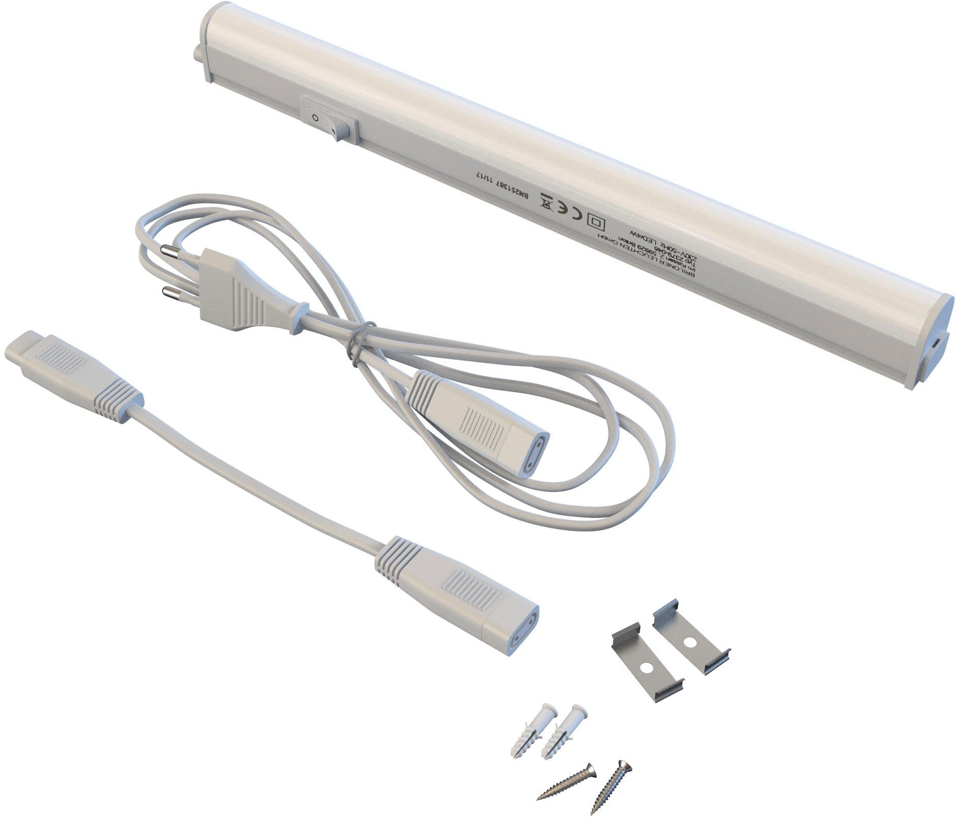 Briloner Leuchten LED Unterbauleuchte 2379046 TOOK, LED fest integriert, Warmweiß, LED Lichtleiste, 31,3x2,2x3cm, Weiß, 4W, Küche, Schrank, Unterschrank – Bild 5 von 5