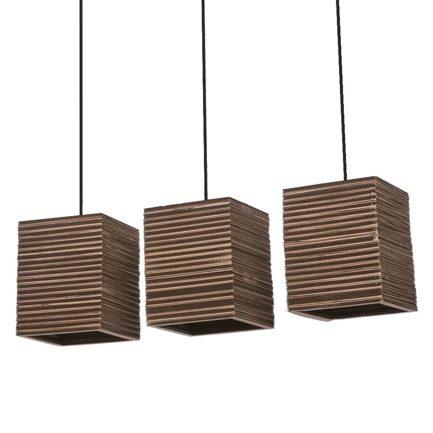 Licht-Erlebnisse Pendelleuchte GERA, ohne Leuchtmittel, E27 H: max. 130 cm 3-flammig länglich Modern