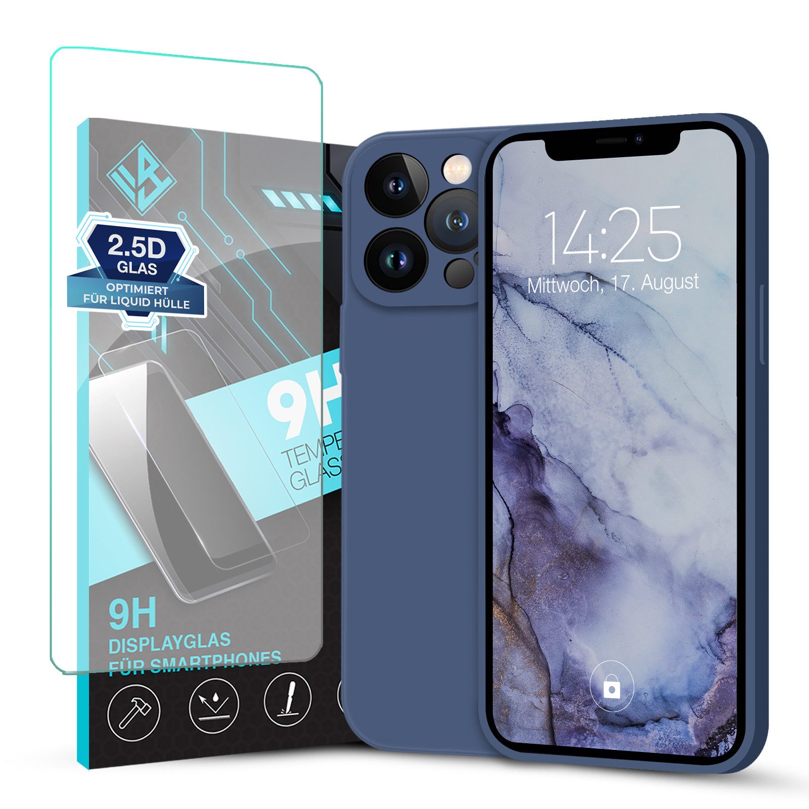Tec-Expert Handyhülle SoftGrip Cover Hülle für Apple iPhone 13 Pro, Handy Case Bumper integrierter Kameraschutz flexibel