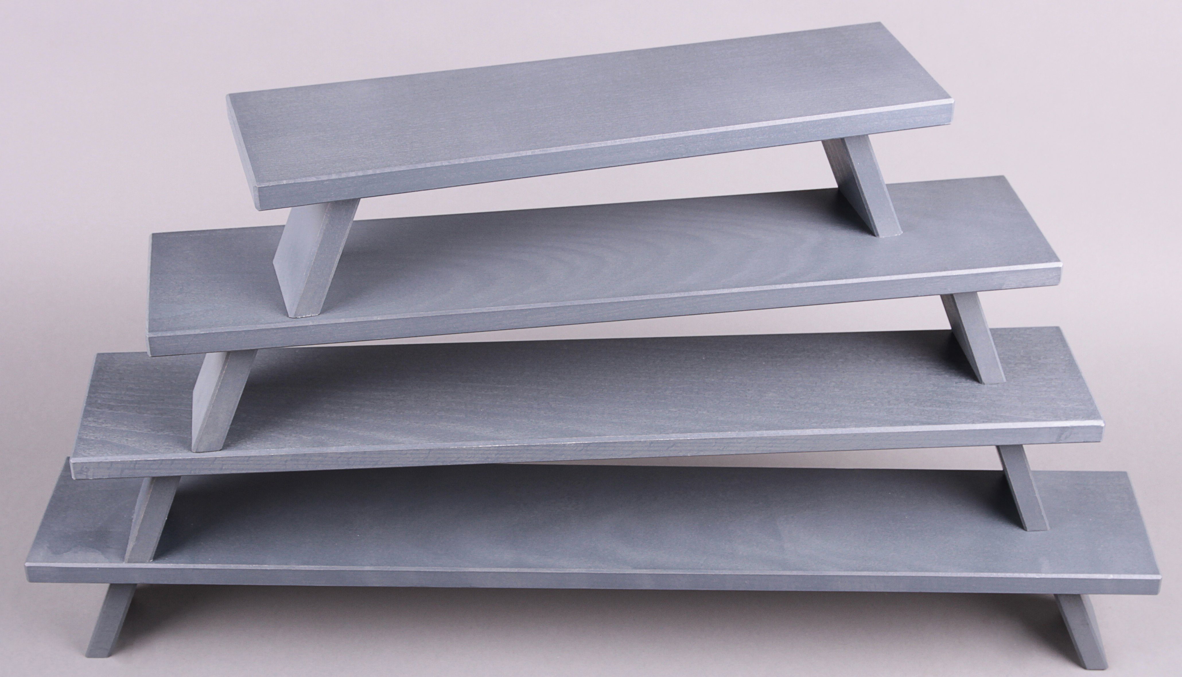 11 grau-lackiert, Weigla Schwibbogen-Fensterbank Weihnachtsdeko, Höhe ca. FSC®-zertifiziertem aus cm Holz,