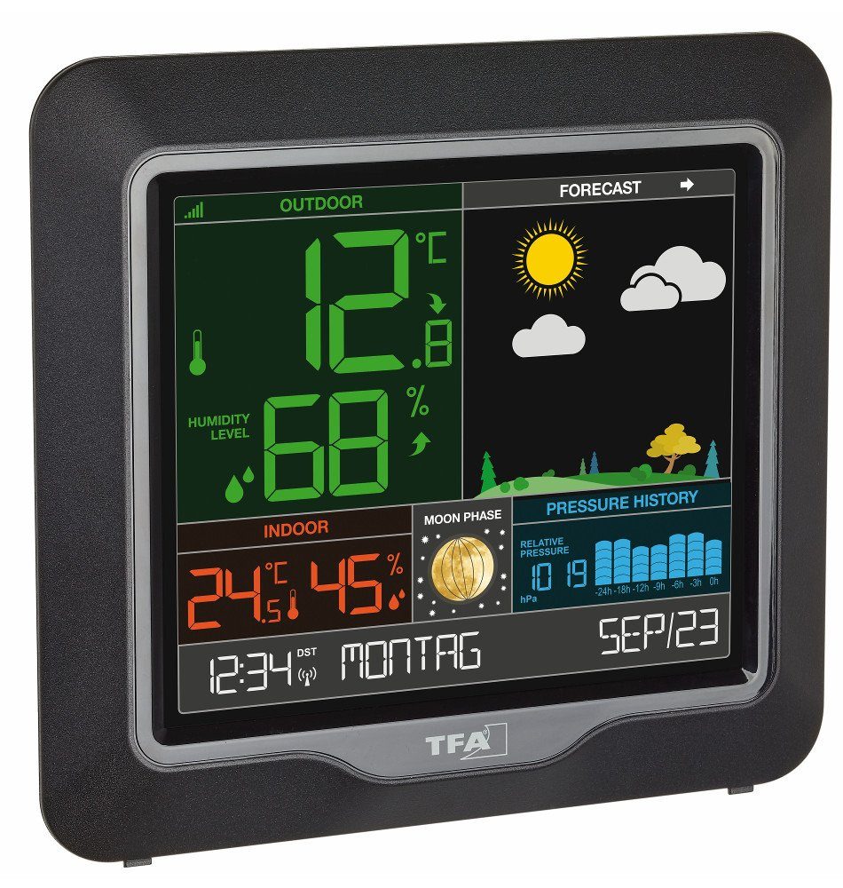 TFA Dostmann Wetterstation Season TFA 35.1150.01 mit Farbdisplay Funkwetterstation