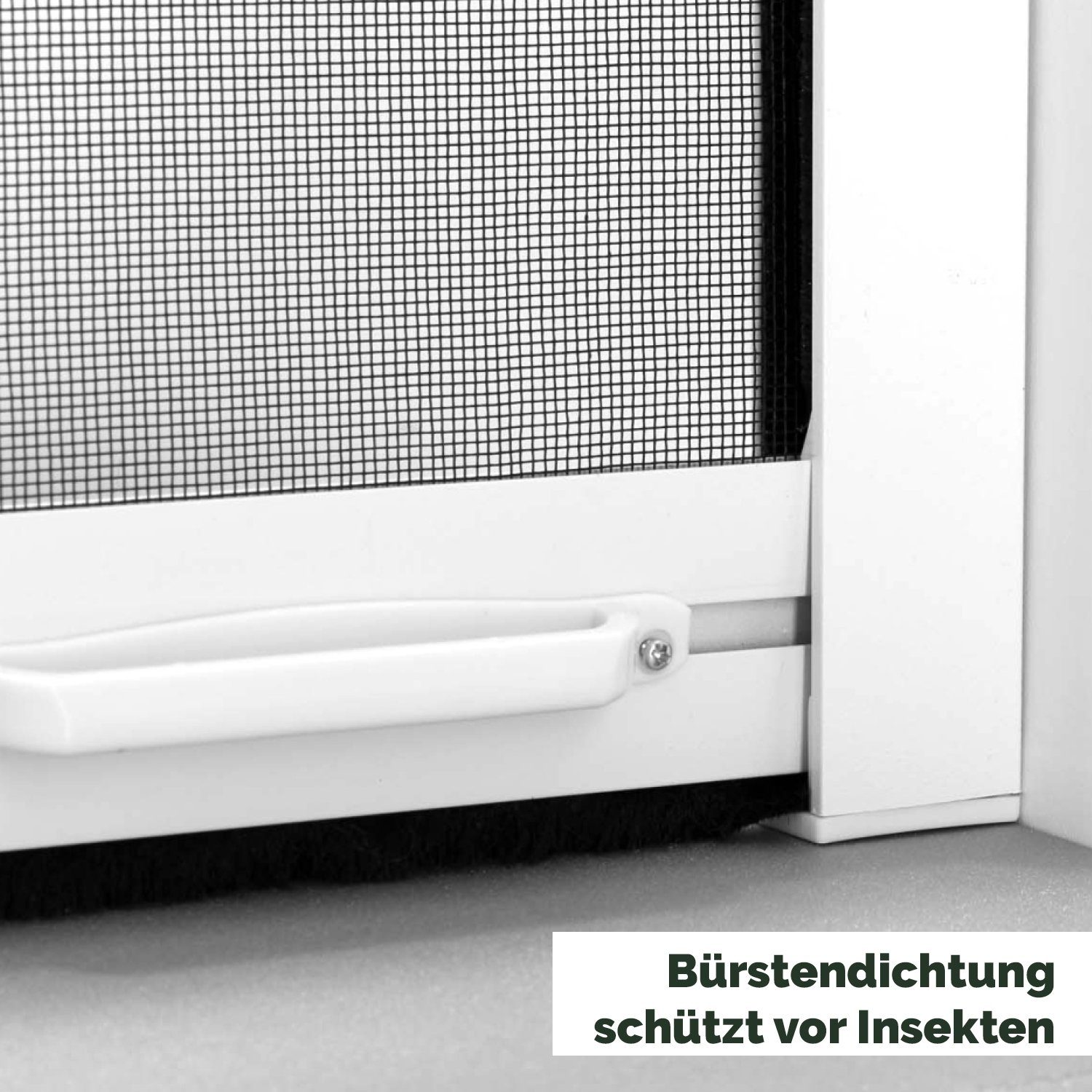 Insektenschutz-Tür mit Weiß Nematek Nematek® Rollo Insektenschutz-Rollo - Aluminium für Fliegengitter Mückenschutz Alu Fenster Rahmen