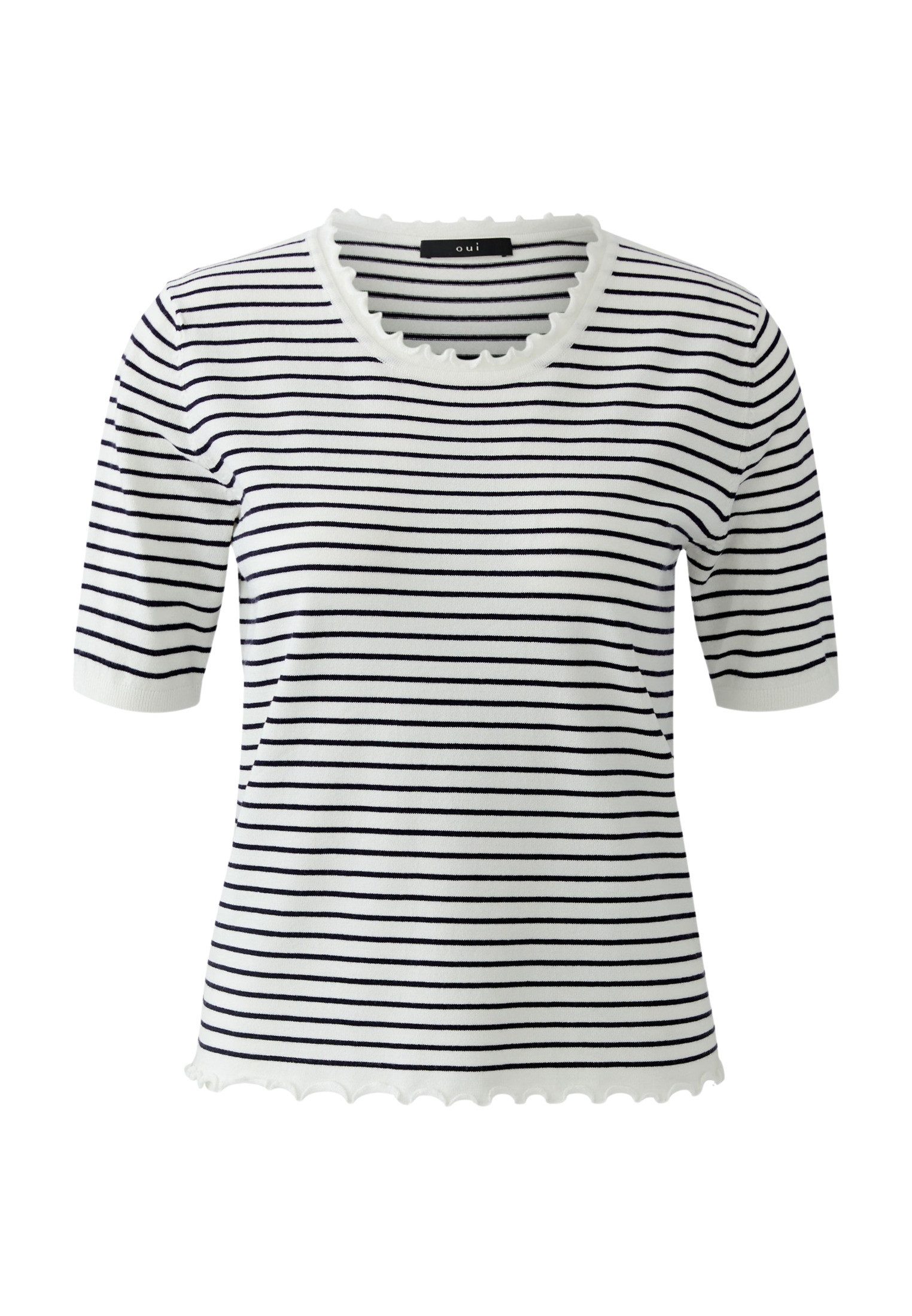 Oui Rundhalspullover