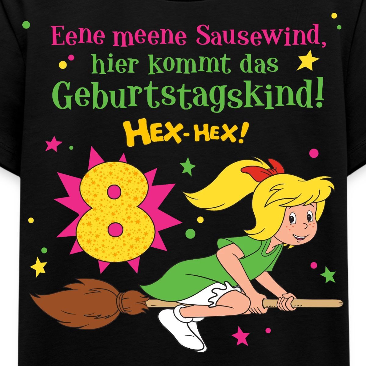 Spreadshirt T-Shirt Bibi Blocksberg Geburtstagsdesign 8 Jahre Kinder Premium T-Shirt (1-tlg)