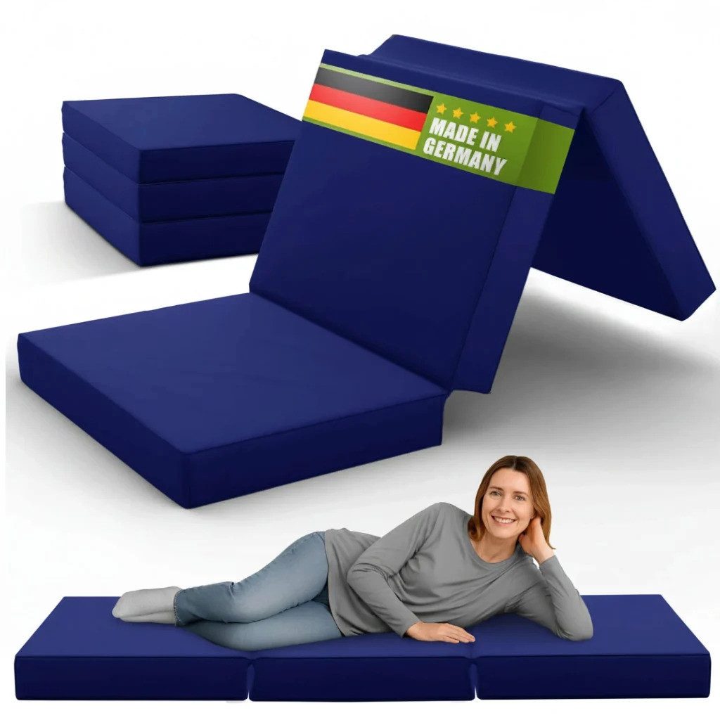 Klappmatratze Faltmatratze, Gästebett klappbar, Gästematratze, shogazi ®, 12 cm hoch, MADE IN GERMANY