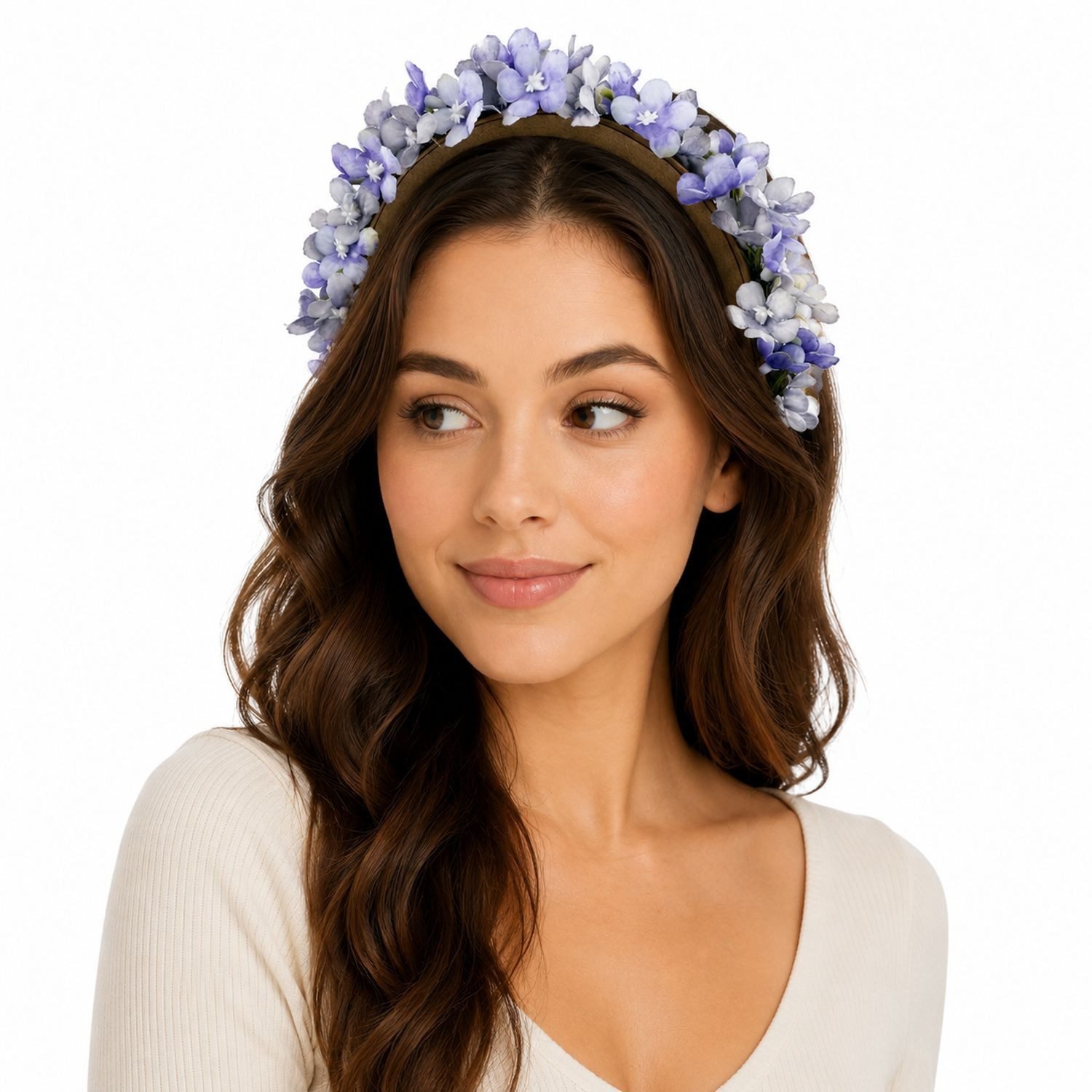 Trachtenland Haarreif Blumen Haarkranz "Marissa" mit zarten Blüten