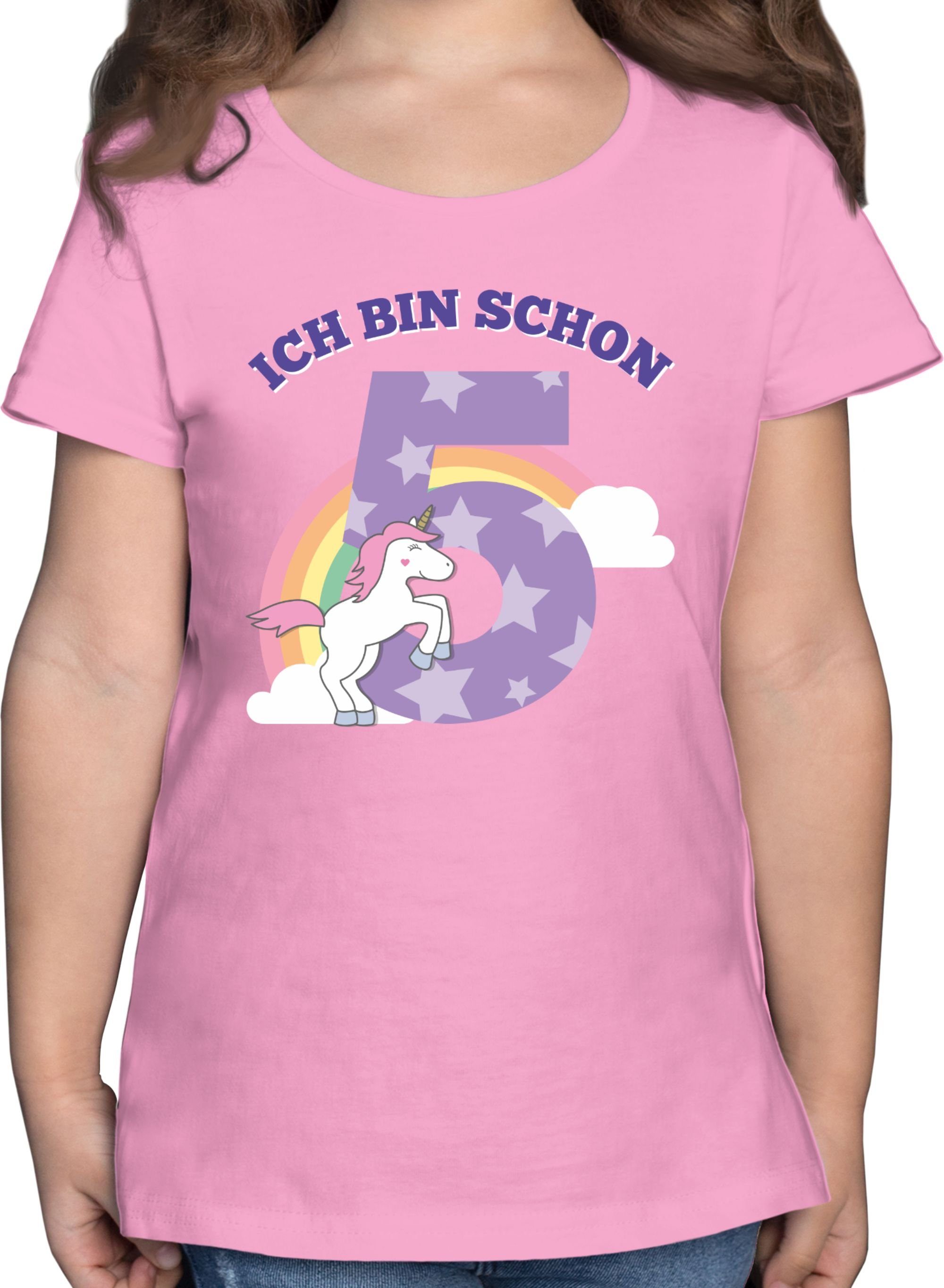 T-Shirt Ich bin schon fünf Einhorn