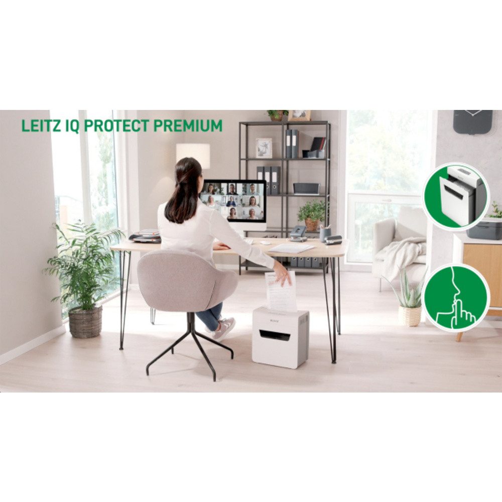 LEITZ Aktenvernichter Leitz IQ 3M Protect Premium P5 Aktenvernichter 3 Blatt Mikroschnitt 2