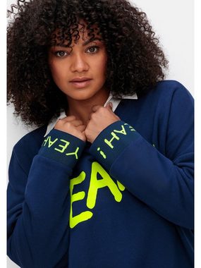 Sheego Sweatshirt Große Größen mit verlängertem Rückenteil