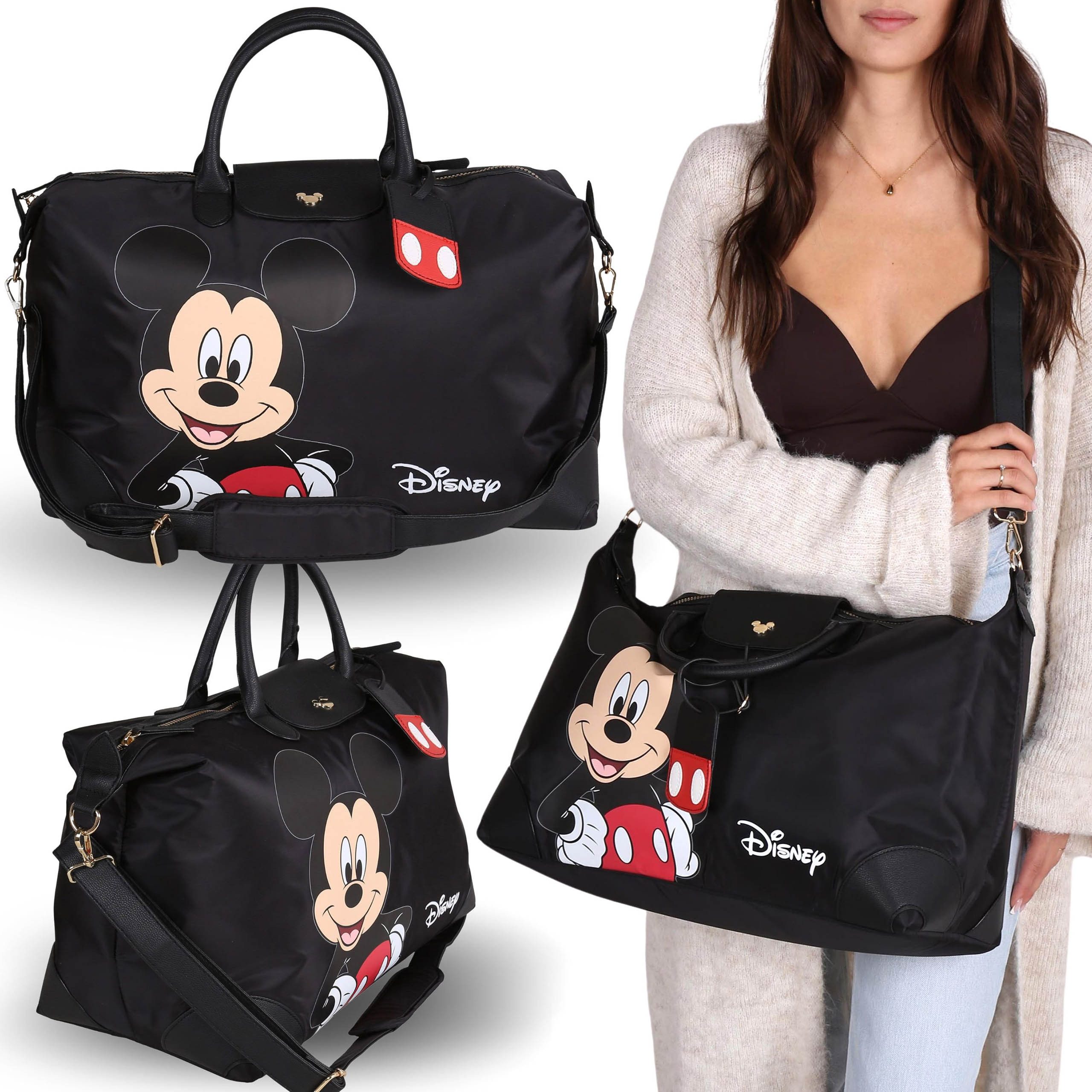 Sarcia.eu Reisetasche DISNEY Micky Maus schwarze Wochenendtasche, 46 × 24 × 35 cm