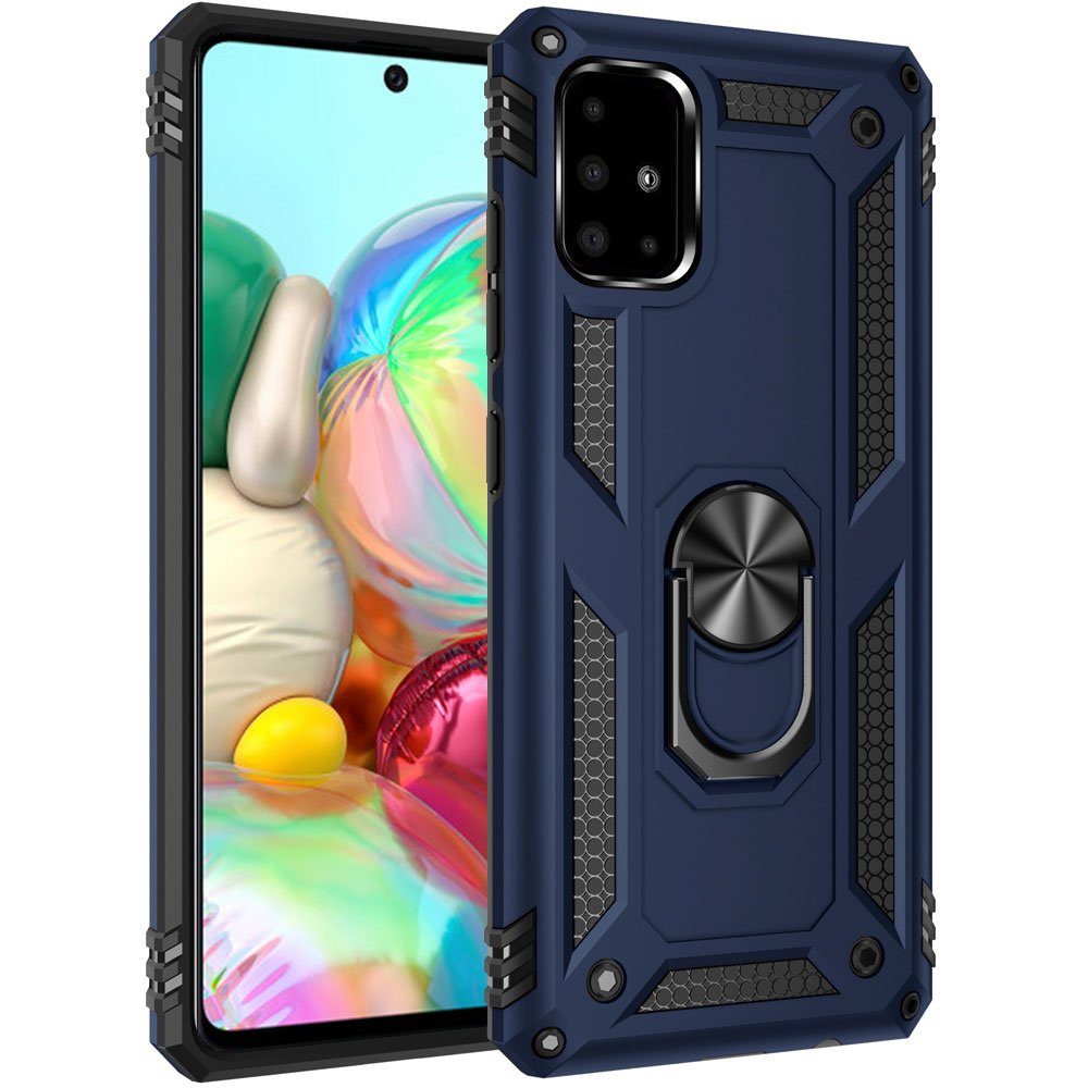 FITSU Handyhülle Handyhülle für Samsung Galaxy A71 Hülle Outdoor Case 6,7 Zoll, Robuste Handyhülle stabile Schutzhülle Cover Case mit Kamera Slider