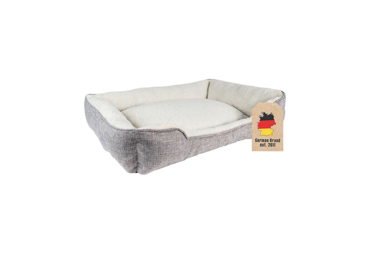 Intirilife Tierbett, Weiches Hundebett Katzenbett Kissen komfortables Hundesofa Katzensofa