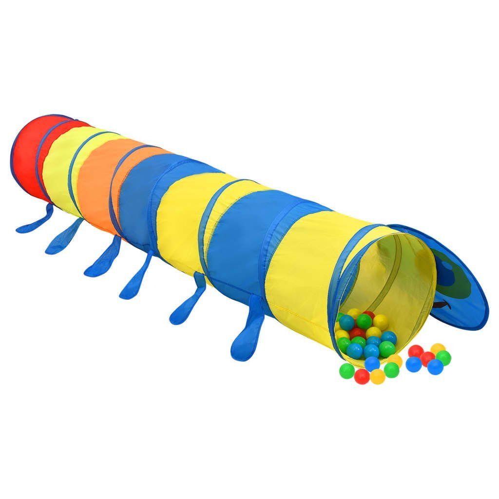 245 für vidaXL Spielzelt Mehrfarbig Polyester cm Kinder Spieltunnel Tunnelzelt