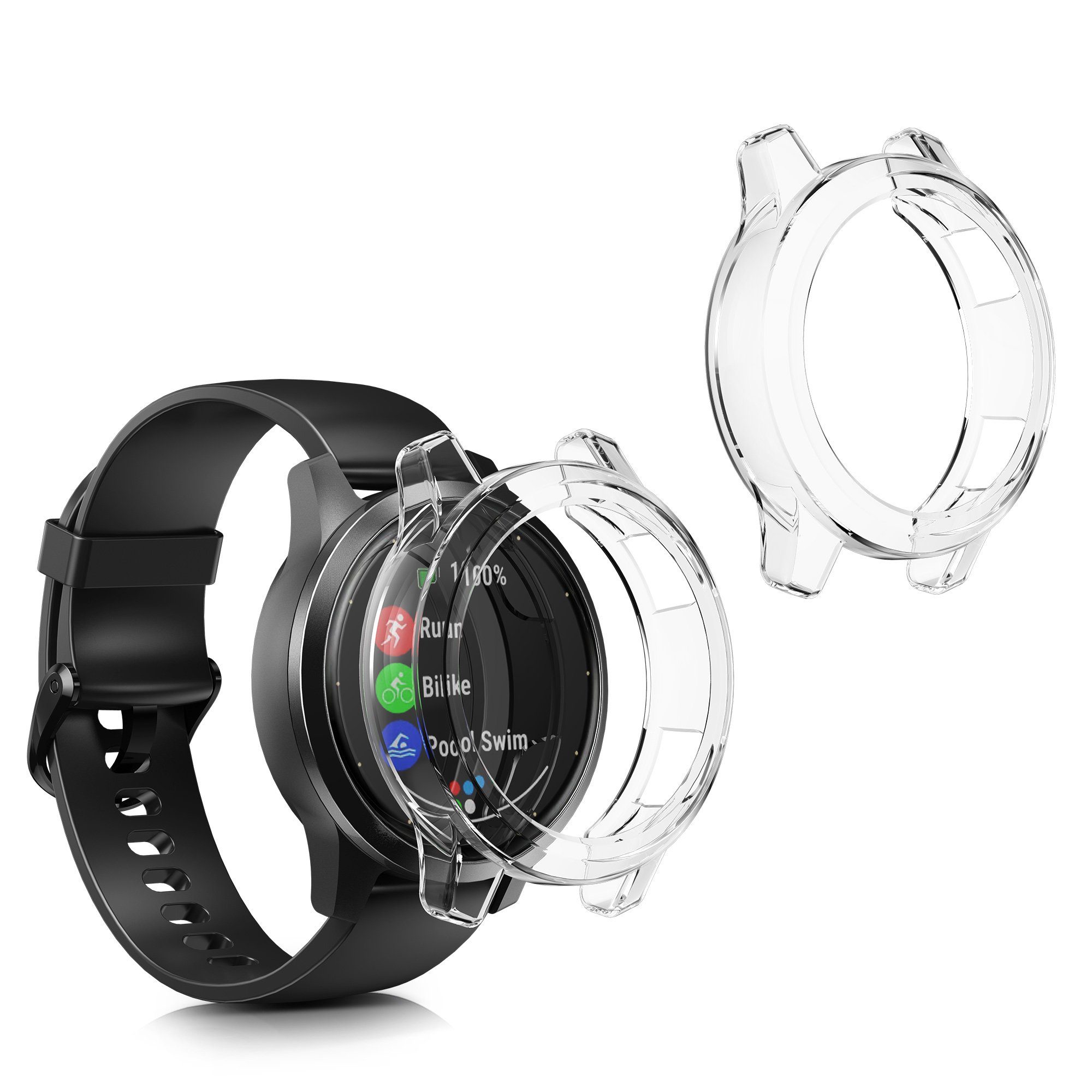 Smartwatch-Hülle 2x Schutzhülle für Garmin Vivoactive 4S
